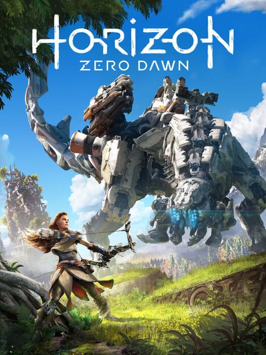 Copertina del videogioco Horizon Zero Dawn.