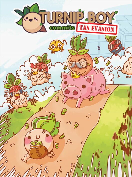 Copertina ufficiale del videogioco Turnip Boy Commits Tax Evasion.