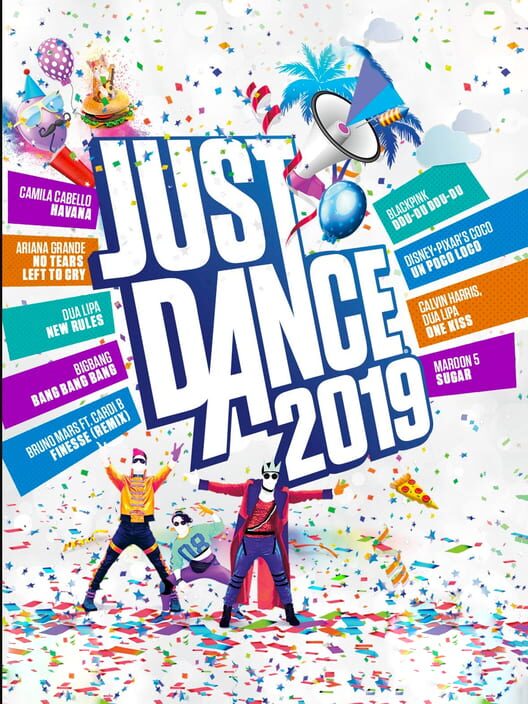 Copertina ufficiale del videogioco Just Dance 2019.