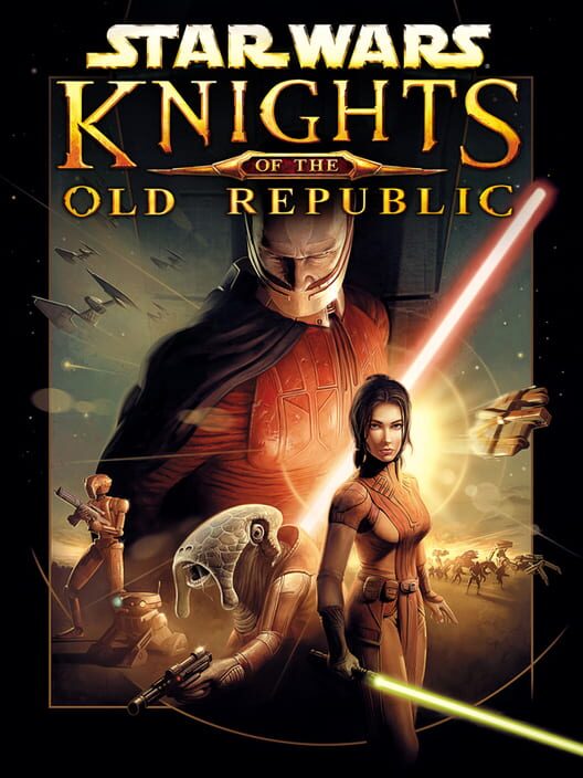 Immagine ufficiale di copertina del videogioco Star Wars: Knights of the Old Republic.