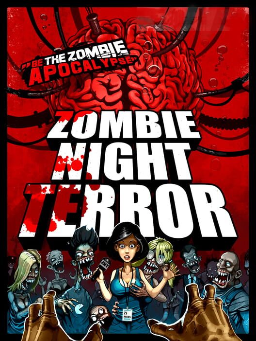 Copertina del videogioco Zombie Night Terror, con zombi in stile pixel art su uno sfondo notturno