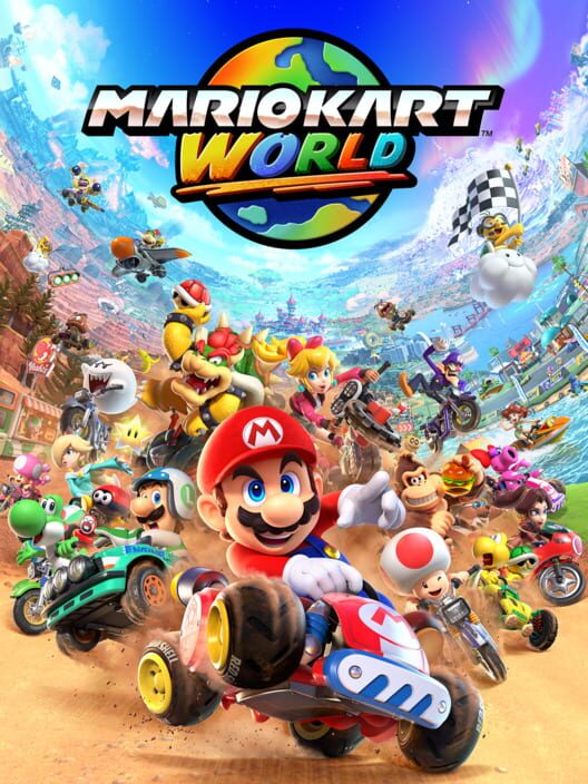 Copertina del videogioco Mario Kart World