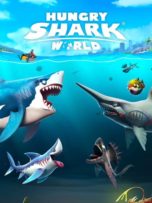 Copertina del videogioco Hungry Shark World.