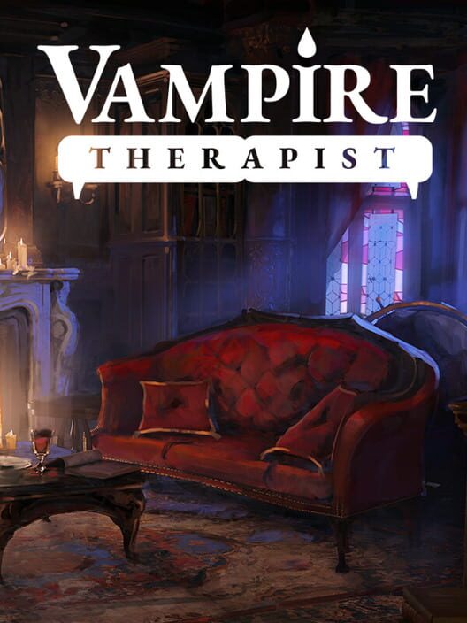 Copertina ufficiale del videogioco Vampire Therapist, immagine promozionale fornita dal servizio IGDB.