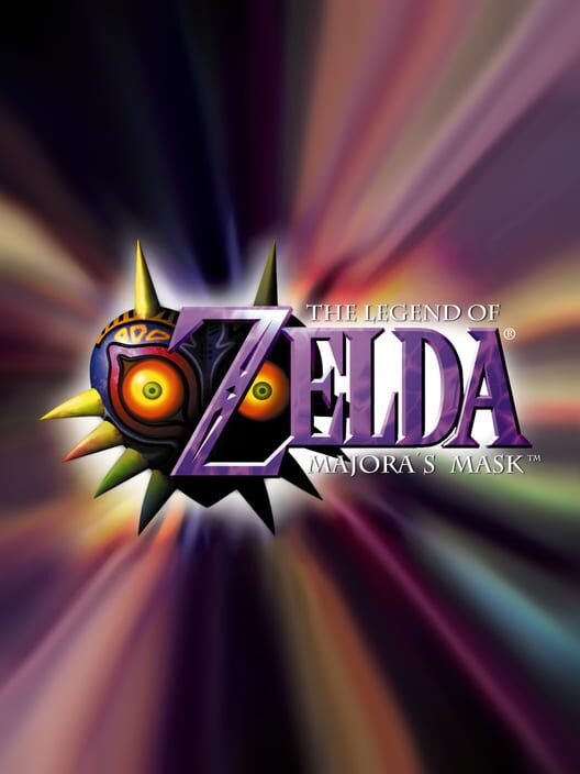 Immagine ufficiale di copertina del videogioco The Legend of Zelda: Majora's Mask.