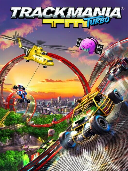 Copertina ufficiale del videogioco TrackMania Turbo.