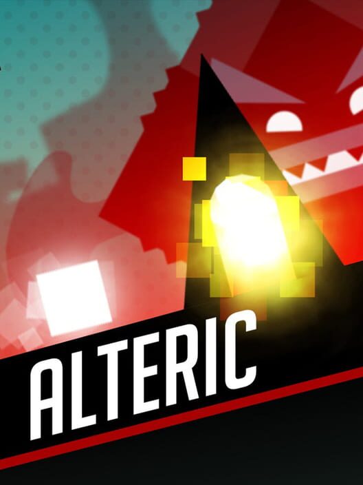 Copertina del videogioco Alteric, con figure geometriche dai contrasti netti su uno sfondo scuro