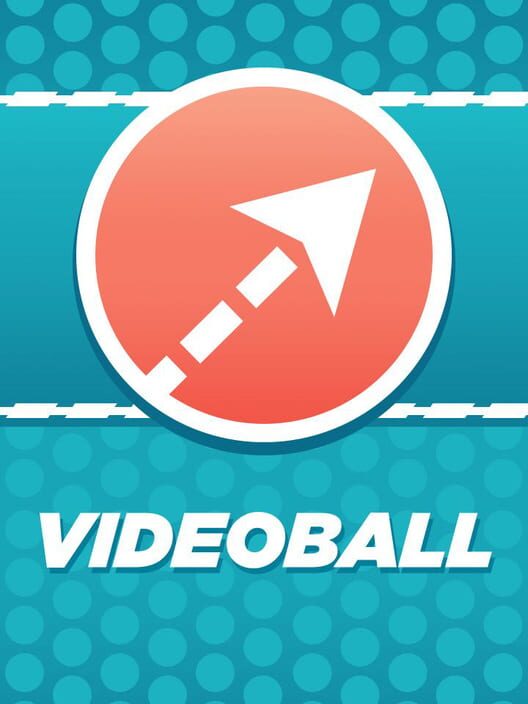 Copertina del videogioco Videoball, con forme geometriche colorate su un campo di gioco minimale