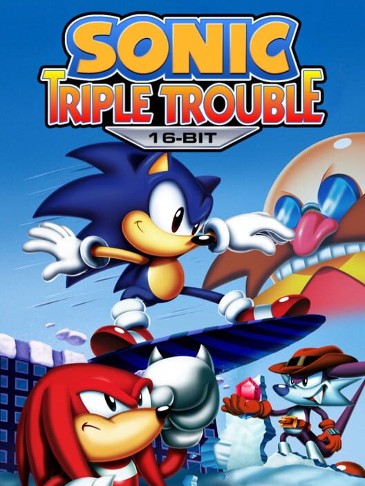 Copertina ufficiale del videogioco Sonic Triple Trouble 16-Bit