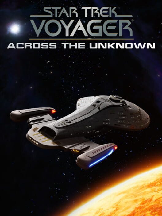 Copertina del videogioco Star Trek Voyager: Across the Unknown.