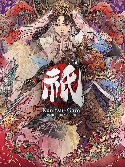 Copertina ufficiale del videogioco Kunitsu-Gami: Path of the Goddess, immagine promozionale fornita dal servizio IGDB.
