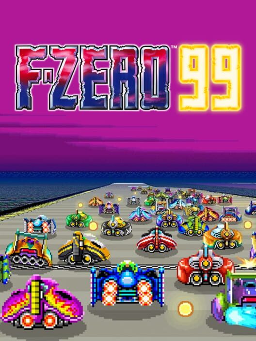 Copertina ufficiale del videogioco F-Zero 99.