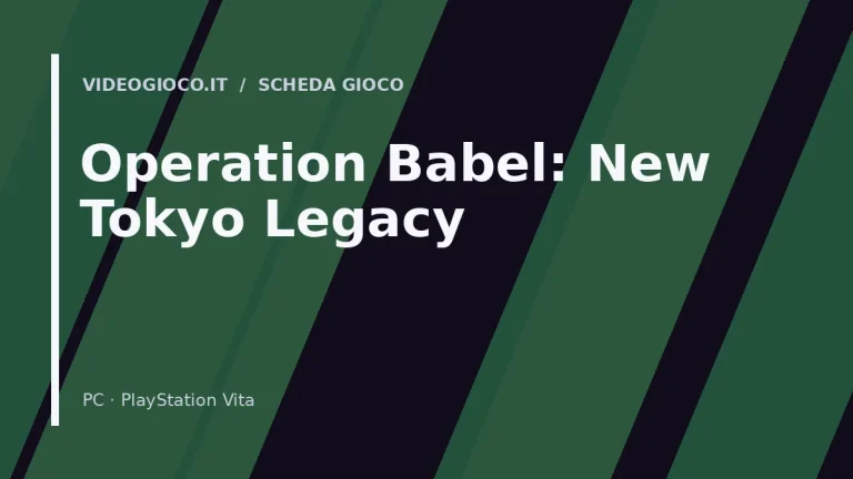 Visual grafico originale Videogioco.it per il videogioco Operation Babel: New Tokyo Legacy