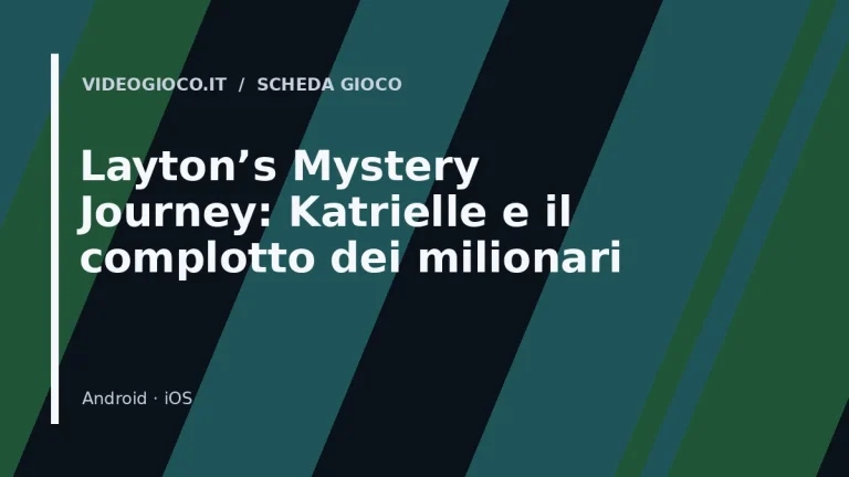 Visual grafico originale Videogioco.it per Layton's Mystery Journey: Katrielle e il complotto dei milionari