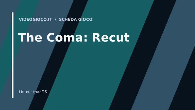 Visual di copertina originale Videogioco.it per il gioco The Coma: Recut
