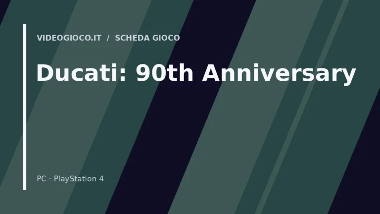 Visual grafico originale di Videogioco.it per il gioco Ducati: 90th Anniversary