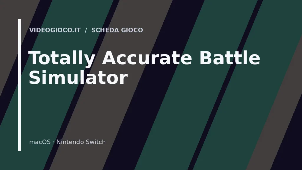 Visual grafico originale di Videogioco.it per il videogioco Totally Accurate Battle Simulator.