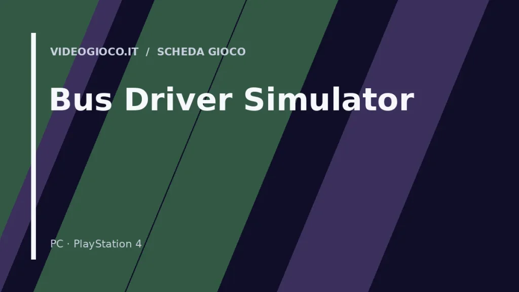 Copertina originale Videogioco.it per il gioco Bus Driver Simulator.
