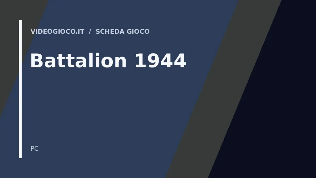 Copertina originale Videogioco.it per il gioco Battalion 1944.