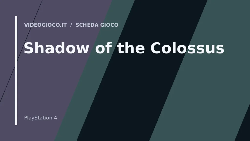 Copertina originale Videogioco.it per il gioco Shadow of the Colossus.