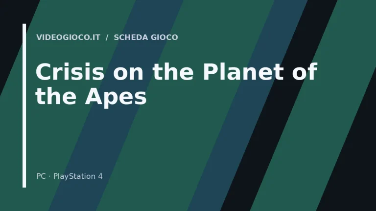 Copertina originale Videogioco.it per il gioco Crisis on the Planet of the Apes.