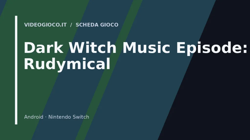 Copertina del videogioco Dark Witch Music Episode: Rudymical
