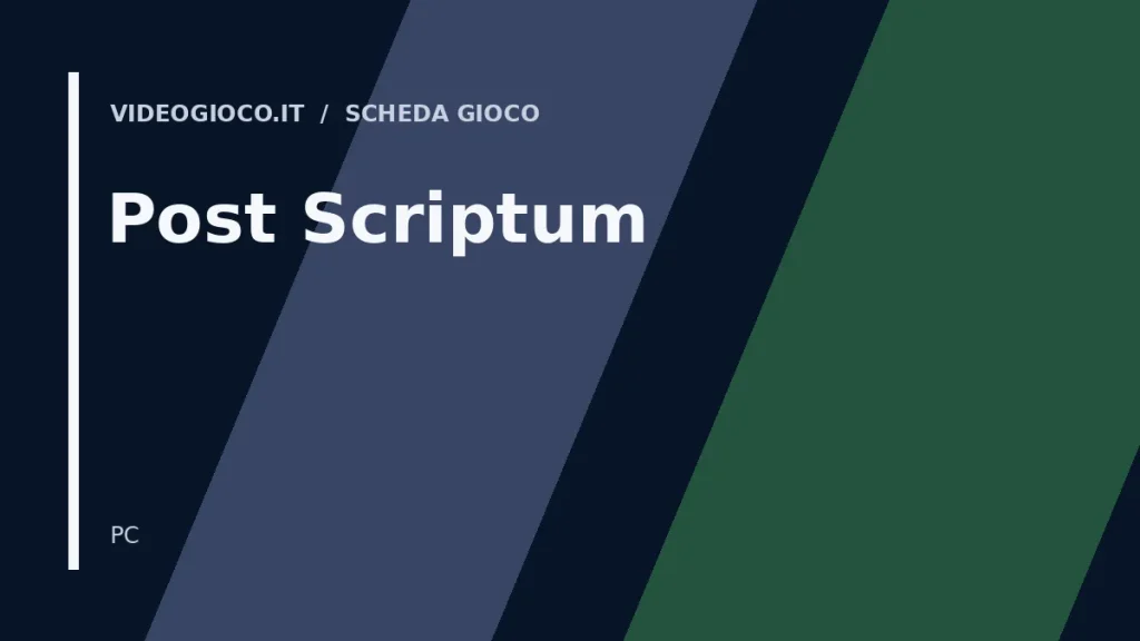 Visual grafica originale di Videogioco.it per il gioco Post Scriptum