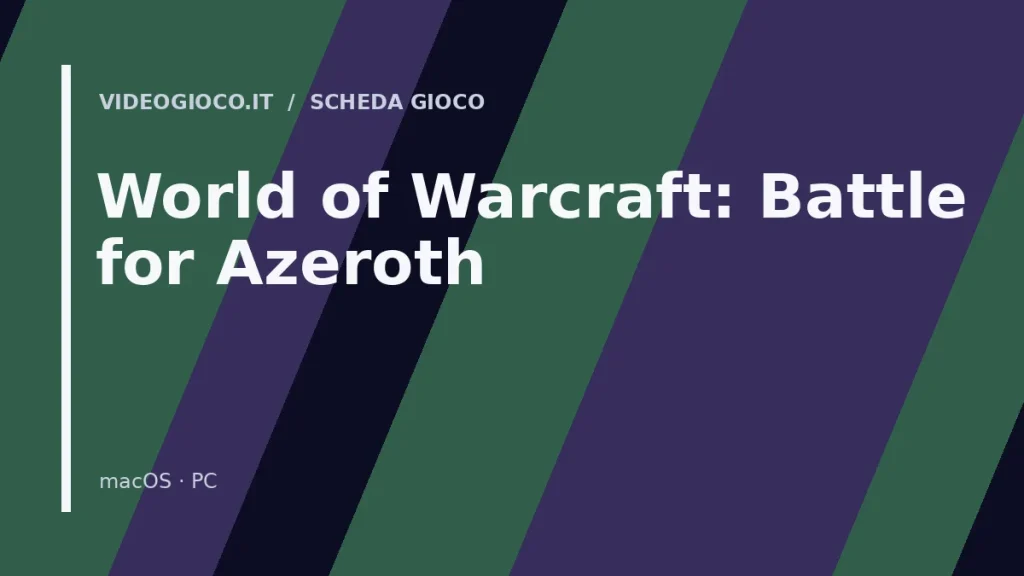Visual grafica originale di Videogioco.it per il gioco World of Warcraft: Battle for Azeroth
