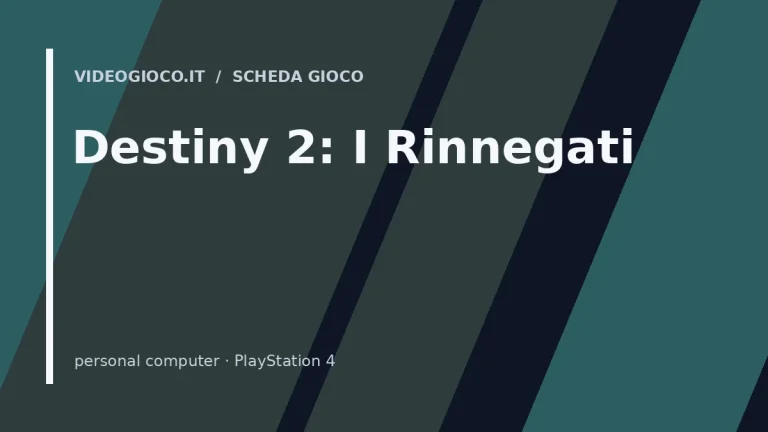 Visual grafica originale di Videogioco.it dedicata a Destiny 2: I Rinnegati.
