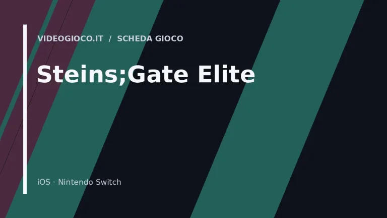 Visual grafico originale Videogioco.it realizzato per Steins;Gate Elite.