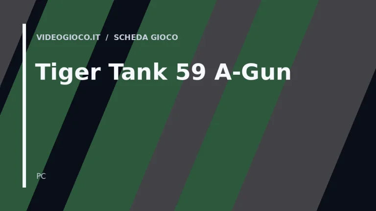 Visual grafico originale Videogioco.it creato per il gioco Tiger Tank 59 A-Gun.