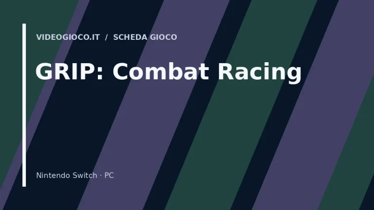 Visual grafico originale Videogioco.it creato per il gioco GRIP: Combat Racing.