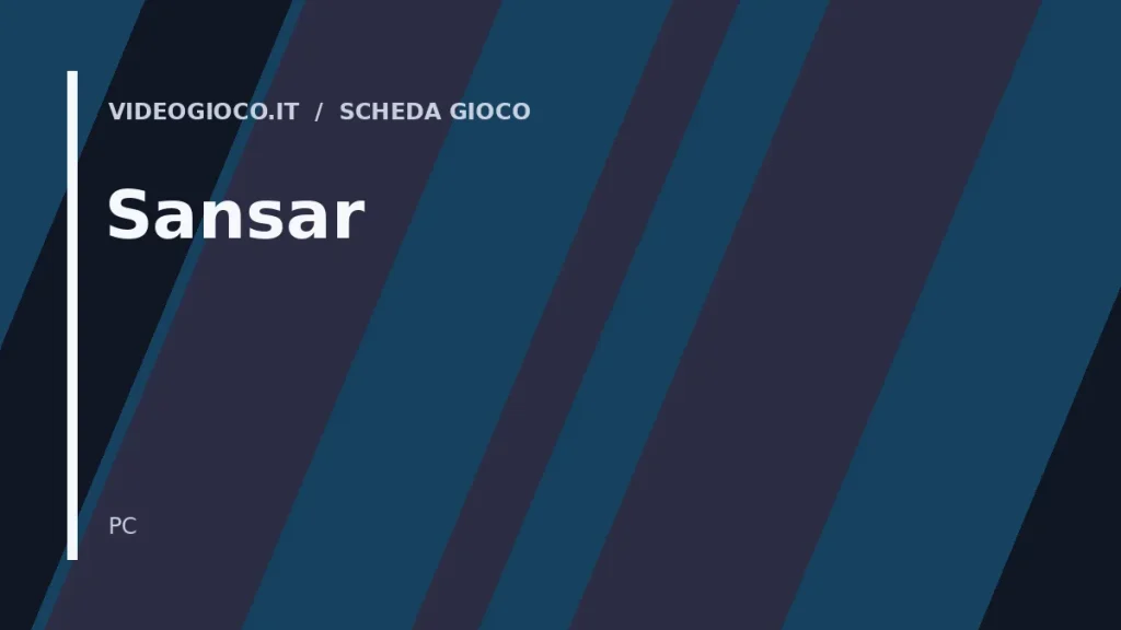 Visual grafico originale Videogioco.it per il gioco Sansar
