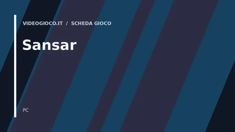 Visual grafico originale Videogioco.it per il gioco Sansar