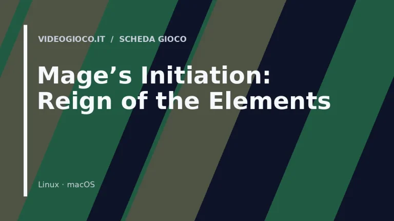 Copertina di Mage's Initiation: Reign of the Elements con visual grafico originale di Videogioco.it
