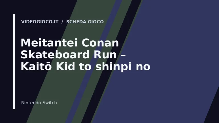 Visual grafico originale Videogioco.it utilizzato come copertina del gioco Meitantei Conan Skateboard Run – Kaitō Kid to shinpi no hihō