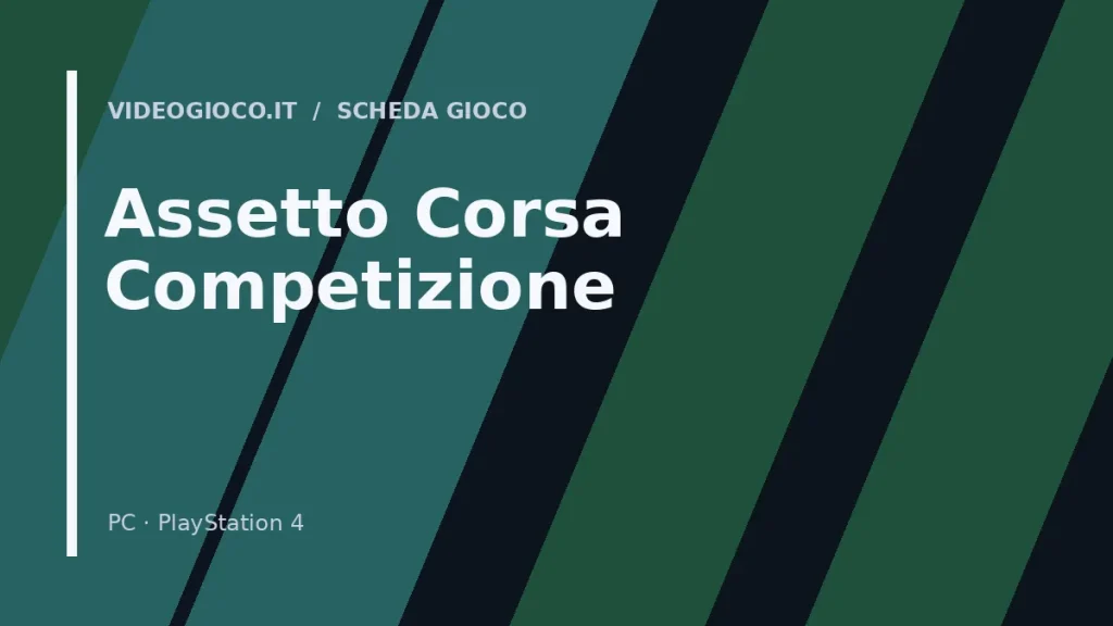 Visual grafico originale di Videogioco.it per il gioco Assetto Corsa Competizione