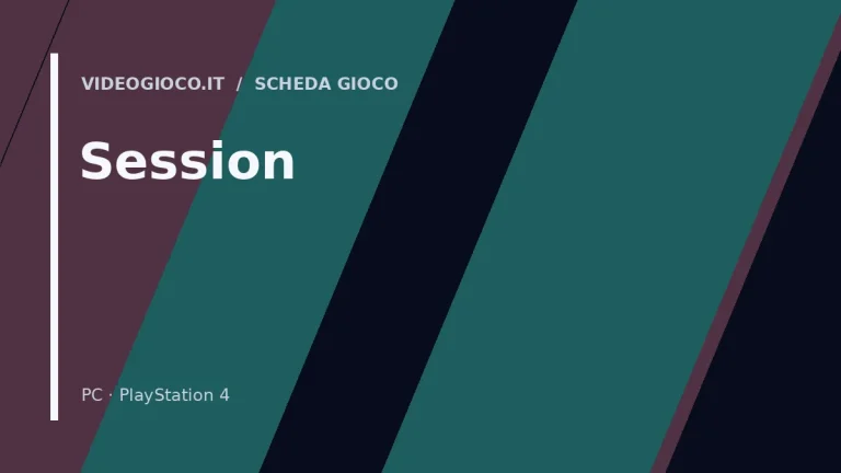 Copertina del gioco Session con visual grafico originale Videogioco.it.