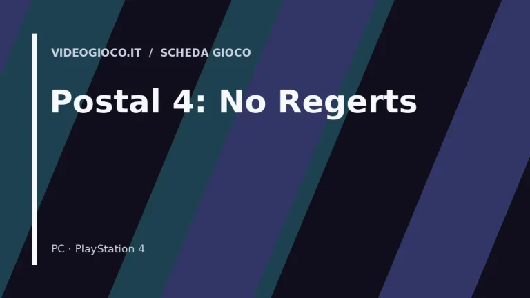 Grafica originale di Videogioco.it realizzata per il gioco Postal 4: No Regerts