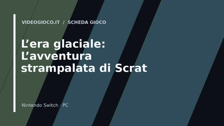 Grafica originale di Videogioco.it realizzata per il gioco L'era glaciale: L'avventura strampalata di Scrat