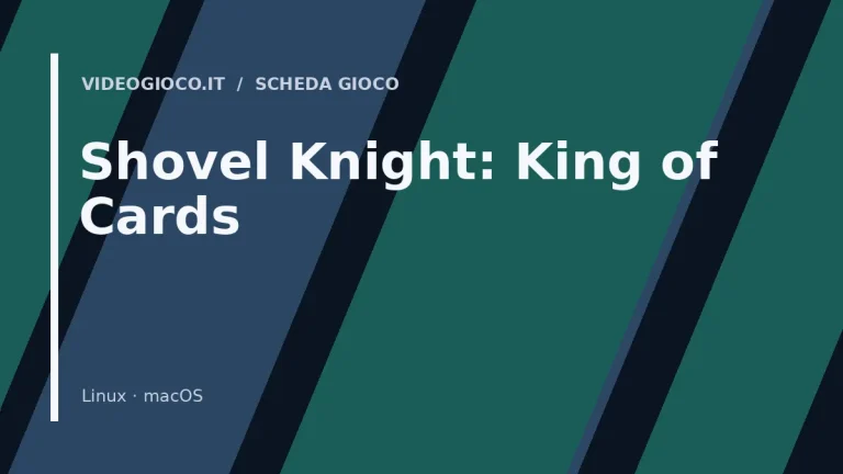 Grafica di copertina originale Videogioco.it per il videogioco Shovel Knight: King of Cards