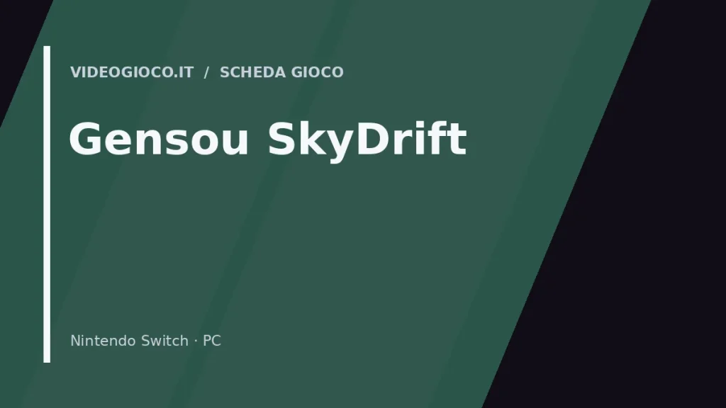 Grafica di copertina originale Videogioco.it per il videogioco Gensou SkyDrift