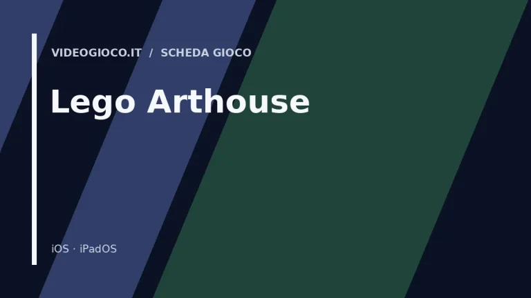 Copertina del gioco Lego Arthouse con visual grafica originale Videogioco.it.