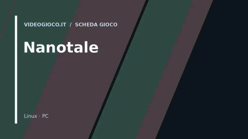 Copertina del gioco Nanotale con visual grafica originale Videogioco.it.