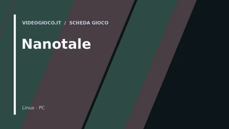 Copertina del gioco Nanotale con visual grafica originale Videogioco.it.