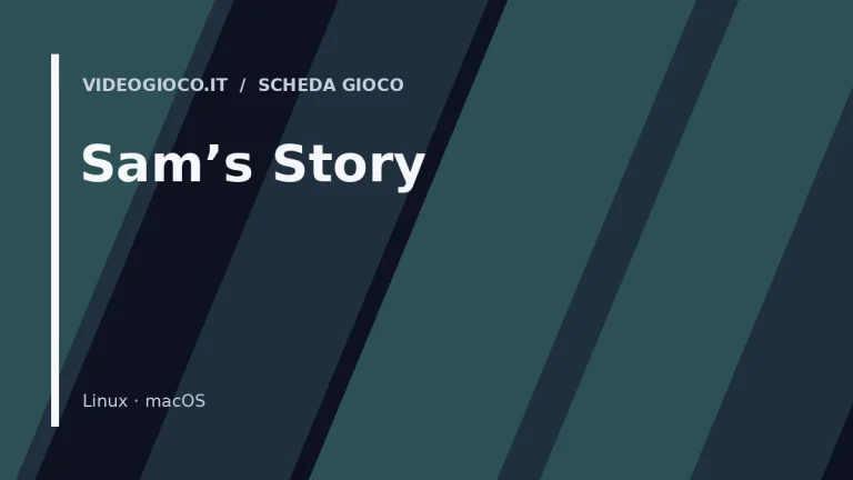 Visual grafico originale Videogioco.it usato come copertina di Sam's Story.