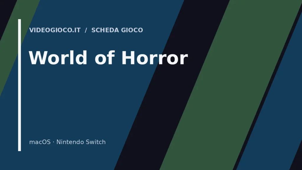 Copertina di World of Horror realizzata con visual grafico originale di Videogioco.it.