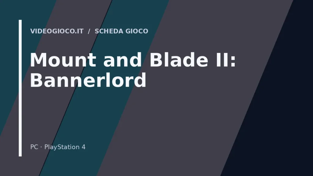 Copertina con visual grafico originale Videogioco.it per il videogioco Mount and Blade II: Bannerlord
