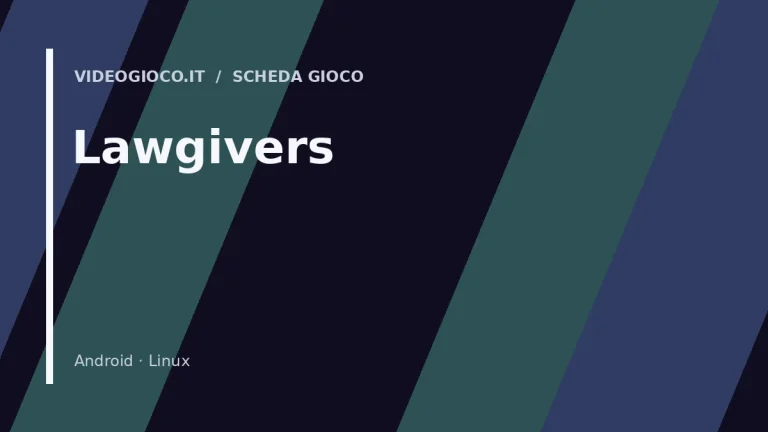 Copertina con visual grafico originale Videogioco.it per il videogioco Lawgivers