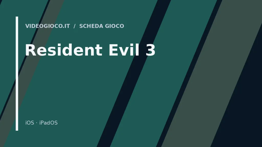 Copertina con visual grafico originale Videogioco.it per il videogioco Resident Evil 3